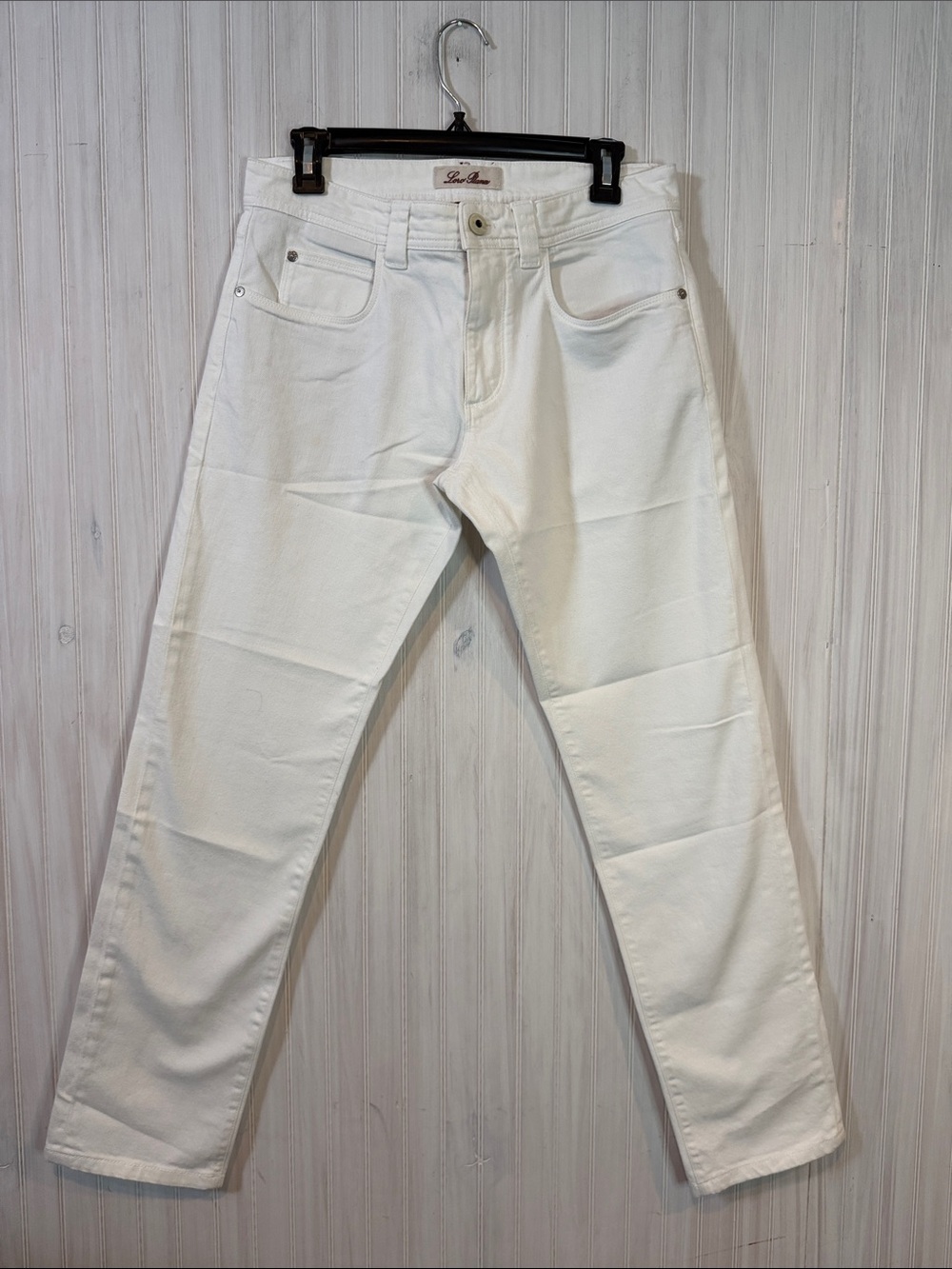 LORO PIANA MID LOW RISE WHITE JEANS 31